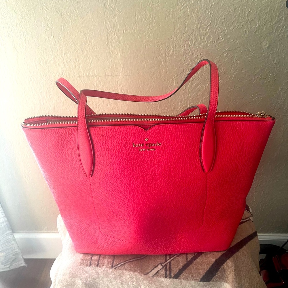Kate Spade large Harlow tote. Ripe papaya color, beautiful!!
